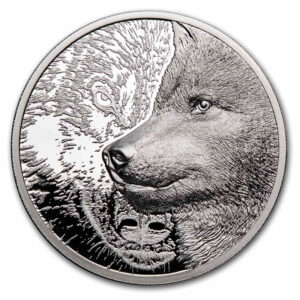 Mystic Wolf - Ultra HR High Relief / PROOF PP | 1 oz Platin - limitiert 199 Stk