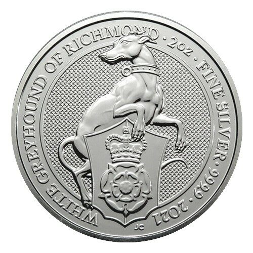 |||||2 oz Silber - Queens Beasts - White Greyhound