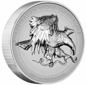 Wedge-tailed Eagle / Adler 2021 - HR High Relief / PROOF PP  | 1 oz Platin