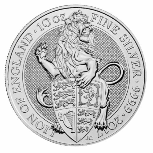 10 oz Silber Münze Queens Beasts Lion of England 2017|Queens Beasts Lion of England 2017 10 oz Silber Münze 311g Silber||||||
