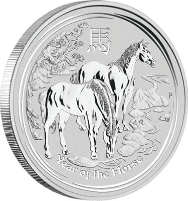 Pferd / Horse 2014 - Lunar II | 1 oz Silber