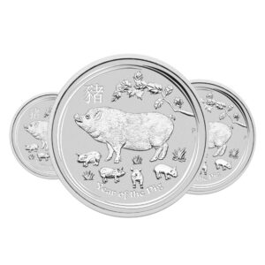 SET Year of the Pig 2019 - Schwein - Lunar II - PROOF PP | Silber 3 Münzen