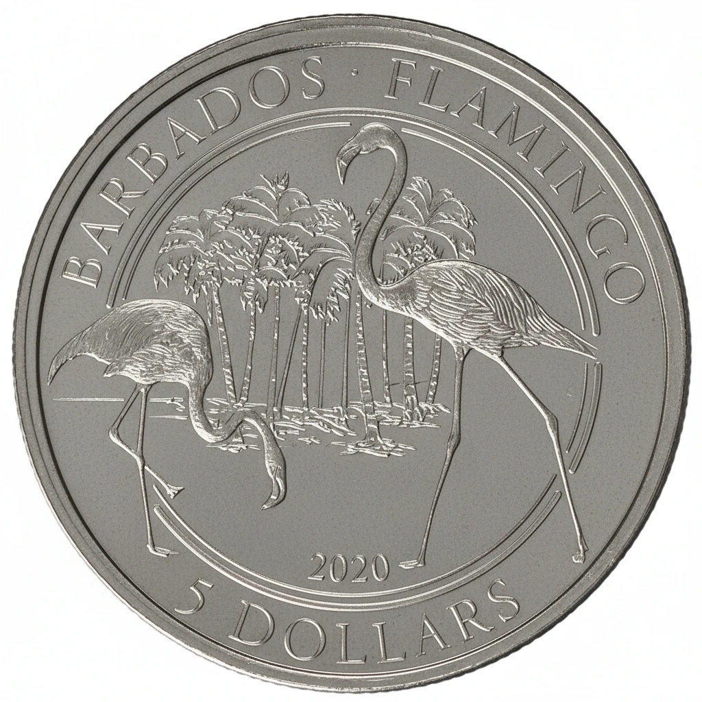 PP-P-110FB_vorderseite_1770927194871 Flamingo 2020 - limitiert - Barbados | 1/10 oz Platin – Bild 1