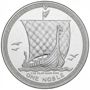 Noble - Isle of Man 1985 – Wikingerschiff | 1 oz Platin B-WARE